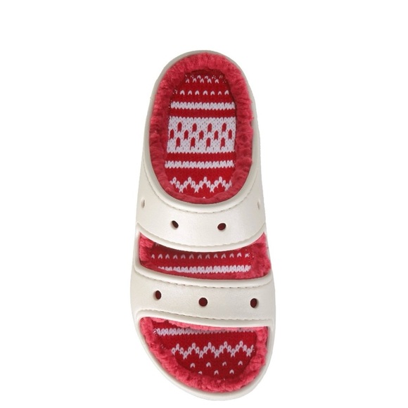 NWT Crocs Classic Cozzzy Holiday Sweater Women's Sandals with CHARMS!! SZ-W8/M6 - Picture 5 of 16